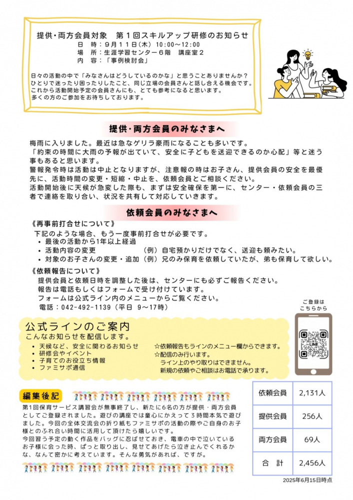 ファミリーサポート　第１回スキルアップ研修