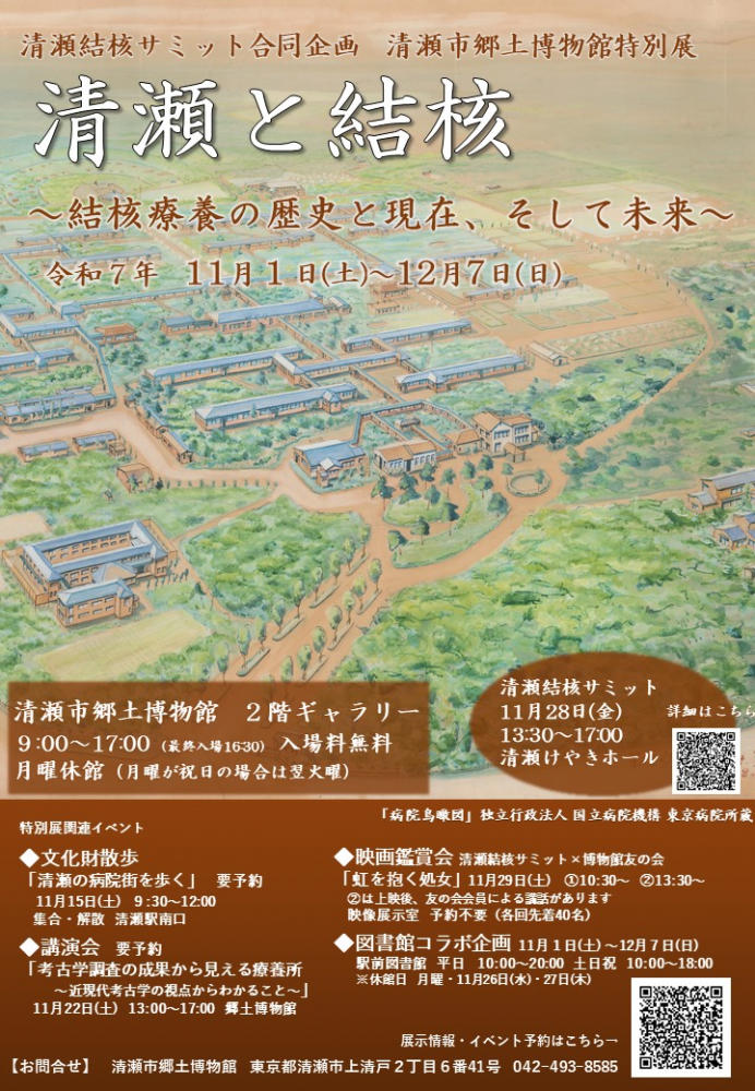 清瀬市郷土博物館特別展「清瀬と結核～結核療養の歴史と現在、そして未来～」